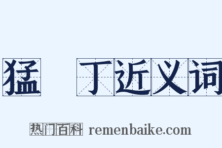 猛趷丁近义词是什么意思的图片